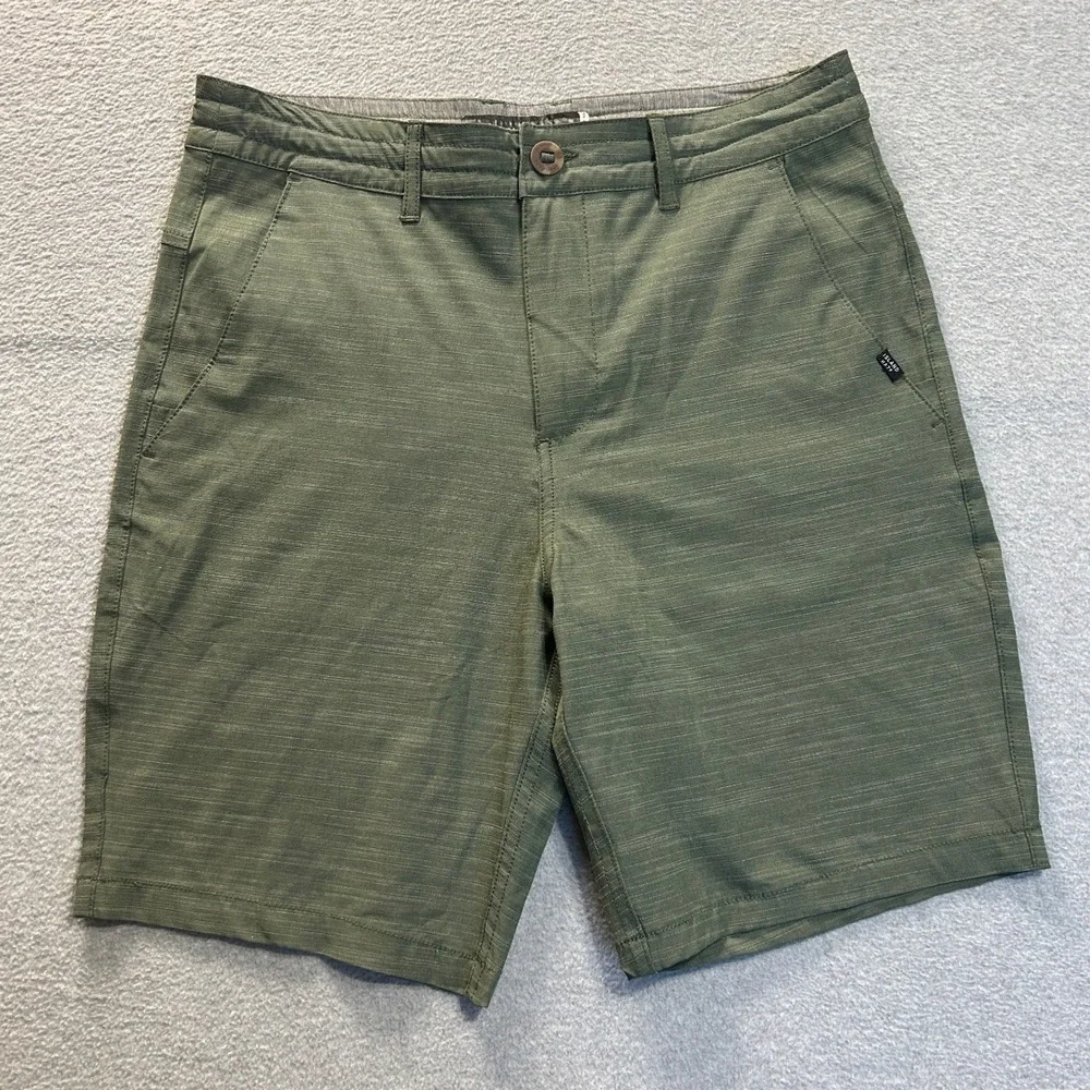 Islandhaze Board Shorts Mens 30 Olive Green Hybrid Water Land Stretch Casual